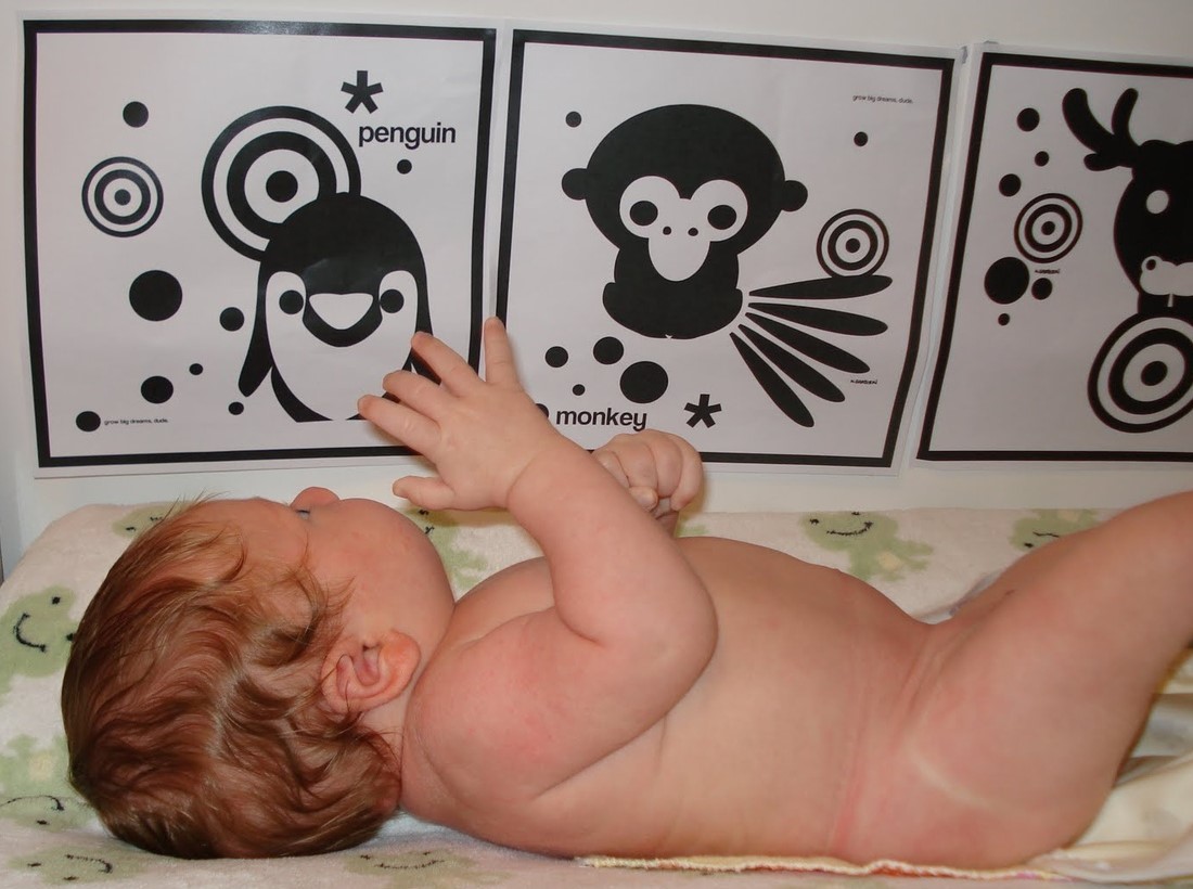 черно-белые картинки для новорожденного