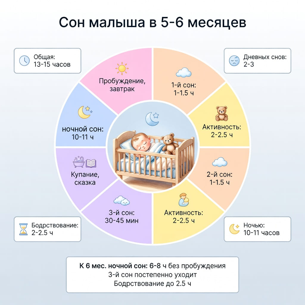 Развитие ребенка от 5 до 6 месяцев. Что должен уметь и на что обратить внимание.